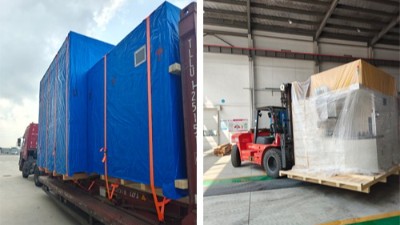 又發了2臺自動噴膠機，分別發重慶和印度的汽車零部件客戶